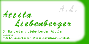 attila liebenberger business card